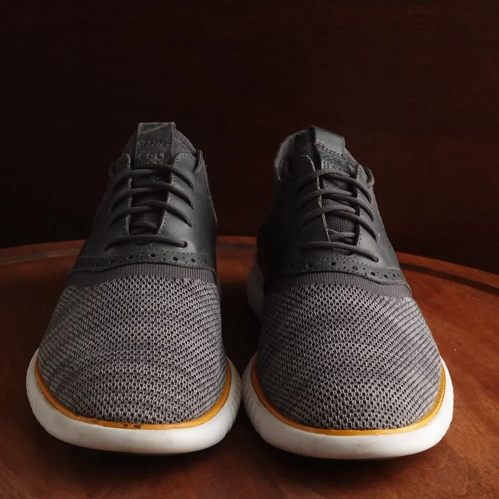 Cole Haan Oxfords Mens SZ 10.5M Gray‎ Knit Saddle Business Comfort Shoes C25308